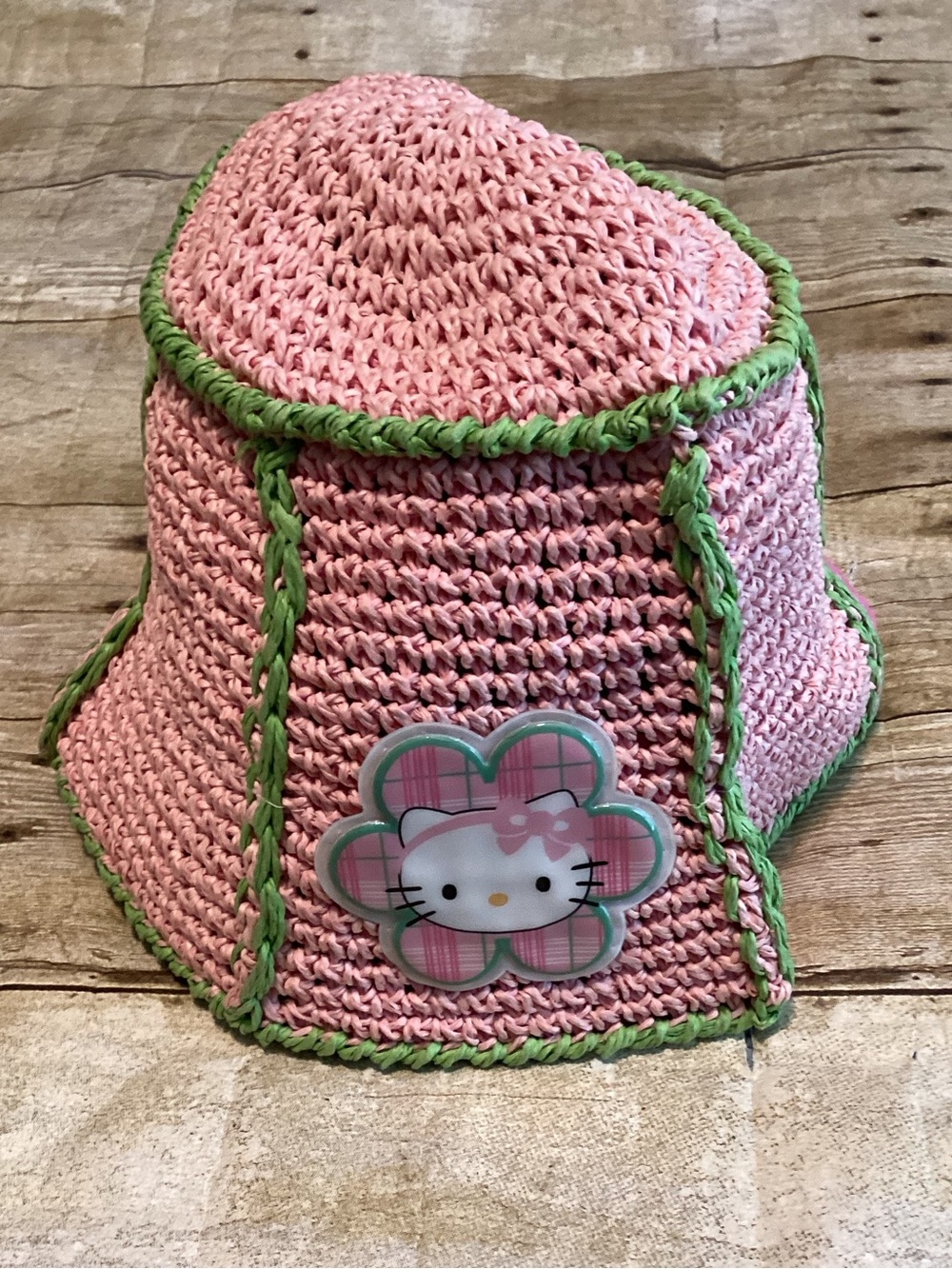 Hello Kitty Bucket Hat with Green Trim